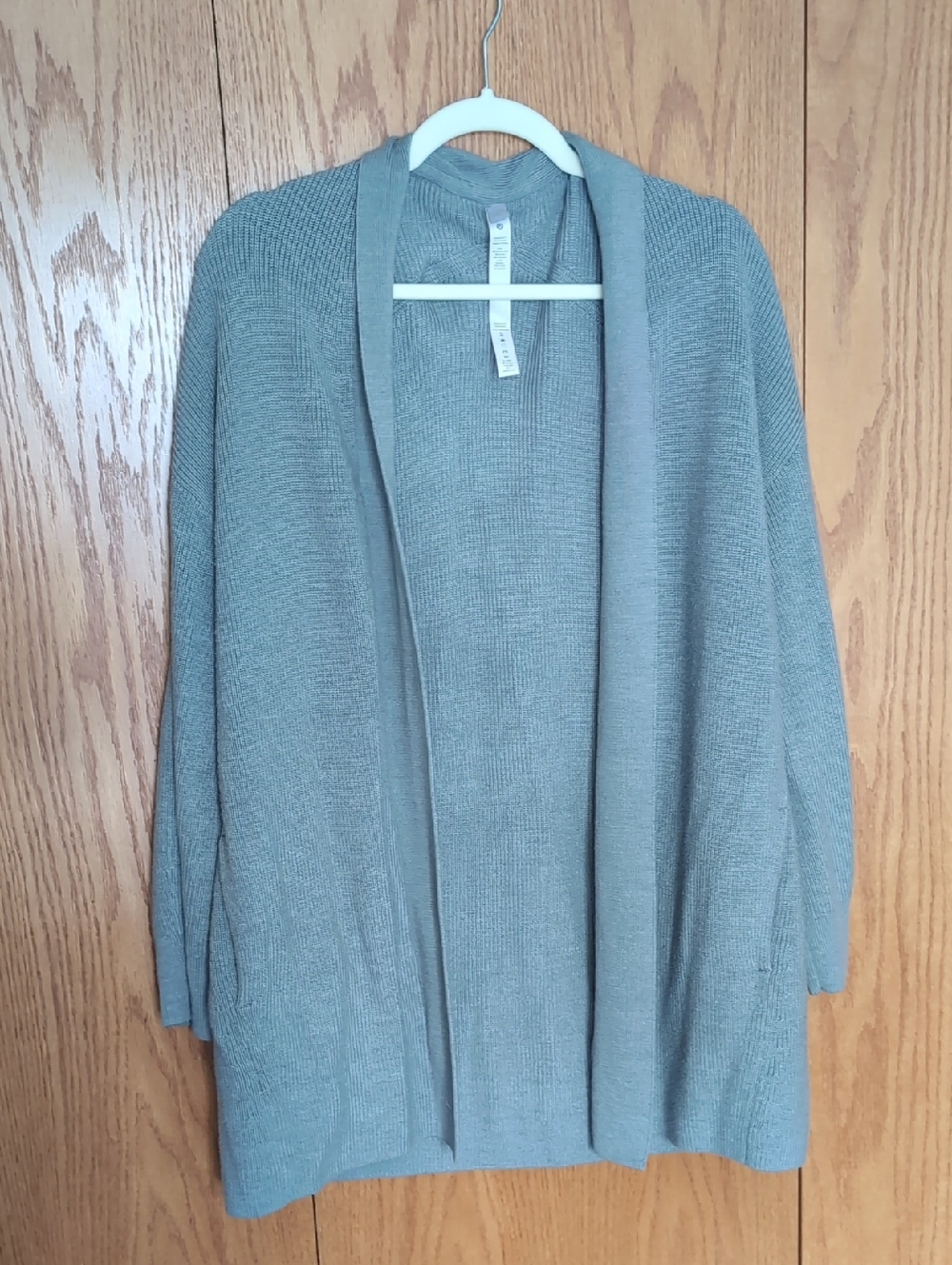 lululemon athletica Light Gray Open-Front Knit Cardigan